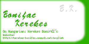 bonifac kerekes business card